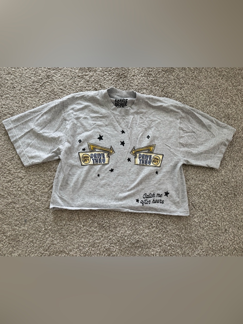 Cropped 'Drive Thru' Graphic Tee